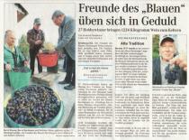 Pressebeitrag Freunde des `Blauen� &uuml;ben sich in Geduld MZ 10.10.2007